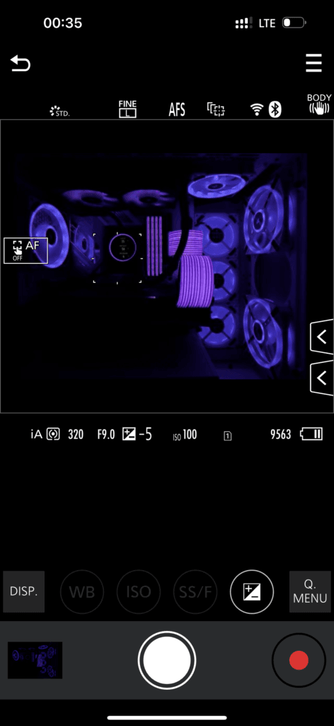 Panasonic APP on iPhone