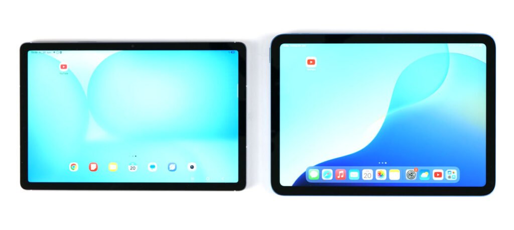 iPad 2025 vs. Galaxy S10 FE Querformat