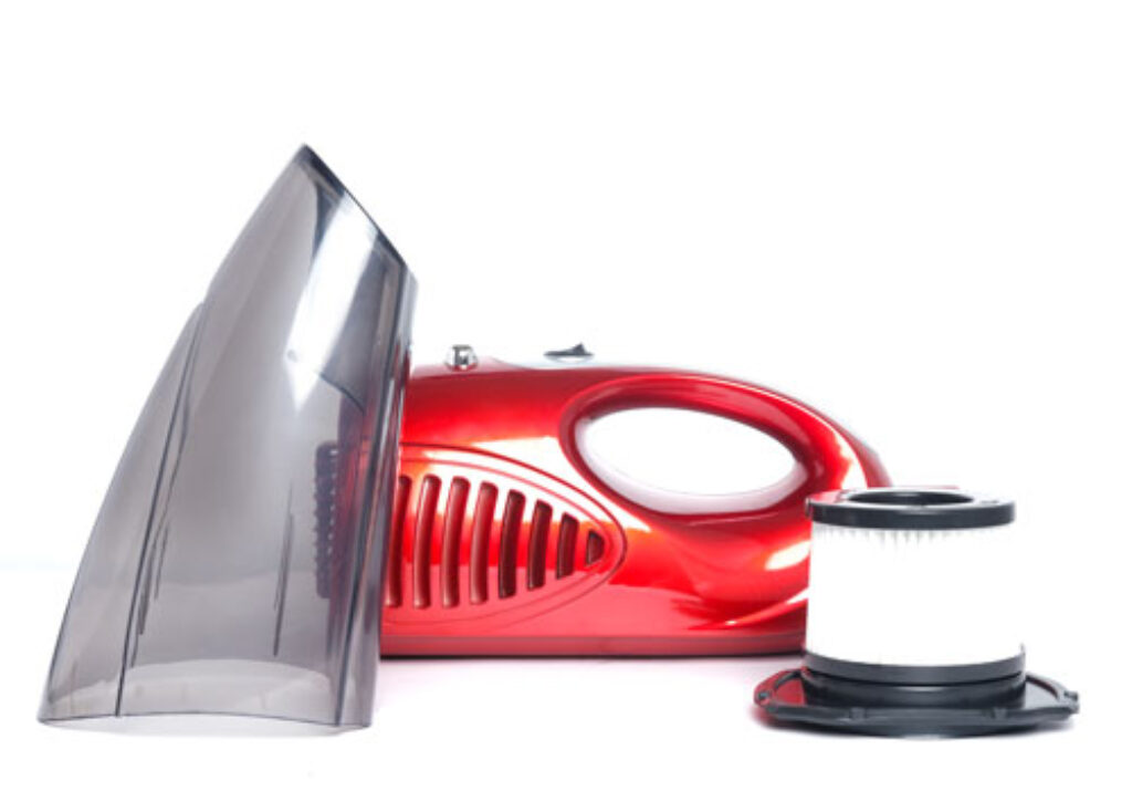 Roter Hand-Staubsauger