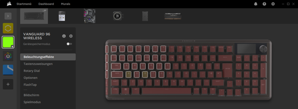 Corsair iCUE Software für Vanguard
