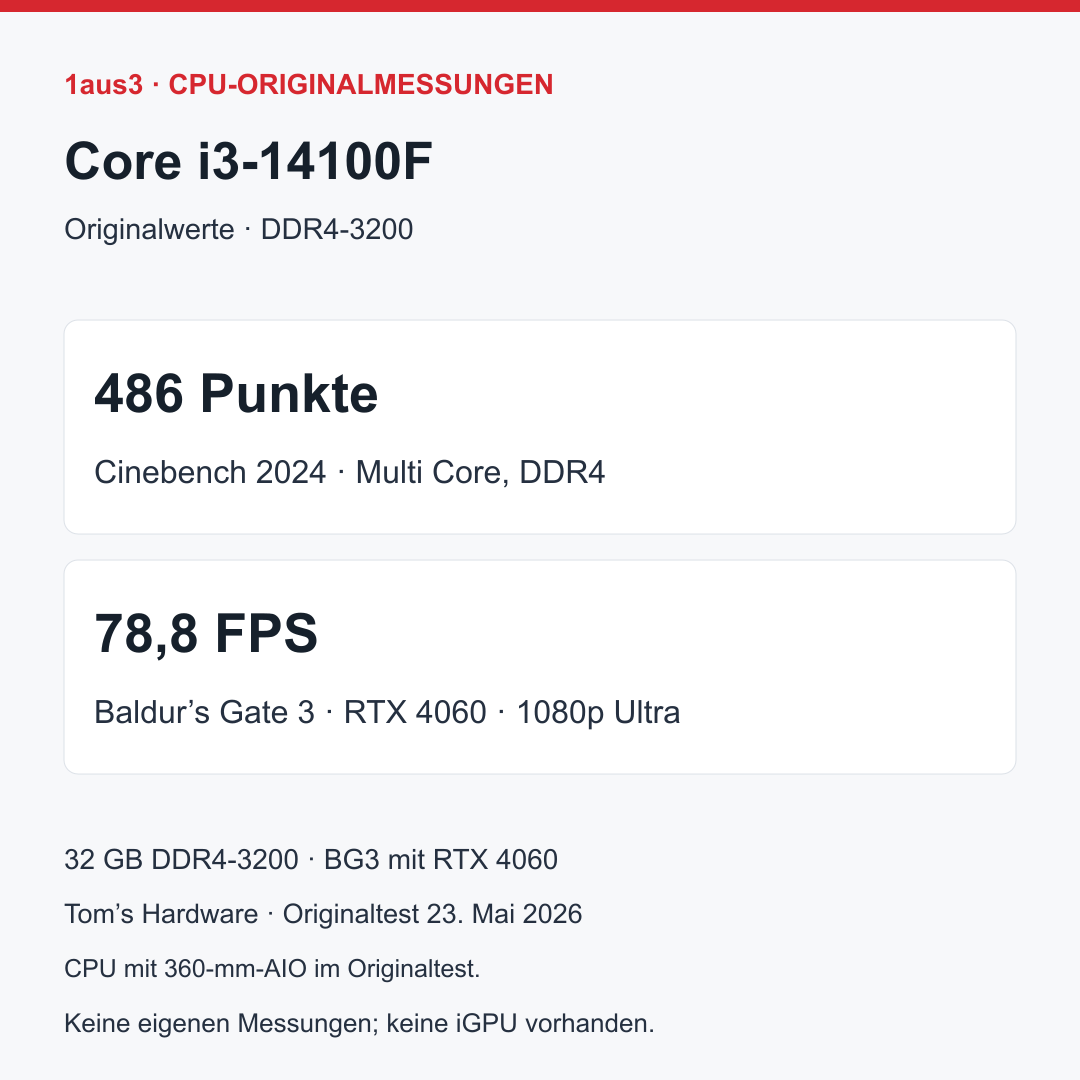 Intel Core i3-14100F, Boxed mit Intel Laminar RM1