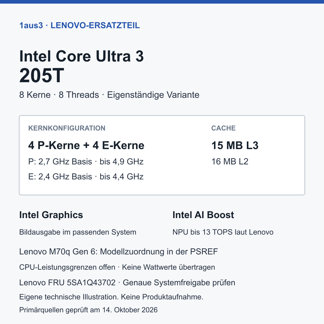 Intel Core Ultra 3 205T