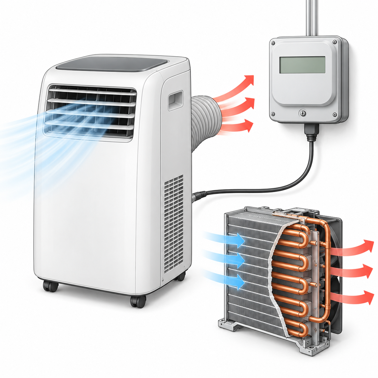 Kälteleistung und elektrische Aufnahme beschreiben verschiedene Größen.