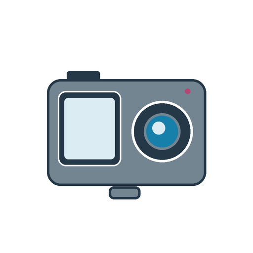 Action-Kamera als schematische Illustration