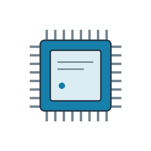 Prozessor als schematischer Chip als schematische Illustration
