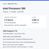 Intel Processor 300 im Review: zwei Kerne fürs Büro