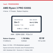AMD Ryzen 3 PRO 5355G im Review: AM4-Ersatzteil für Büro-PCs