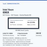 Intel Xeon 696X im Review: 64 Kerne und W890