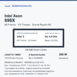 Intel Xeon 698X im Review: 86 Kerne und W890