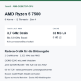AMD Ryzen 5 7500 im Review: sechs Zen-4-Kerne mit Boxed-Kühler