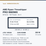 AMD Ryzen Threadripper PRO 9985WX im Review: 64 Kerne mit professionellem Ausbau
